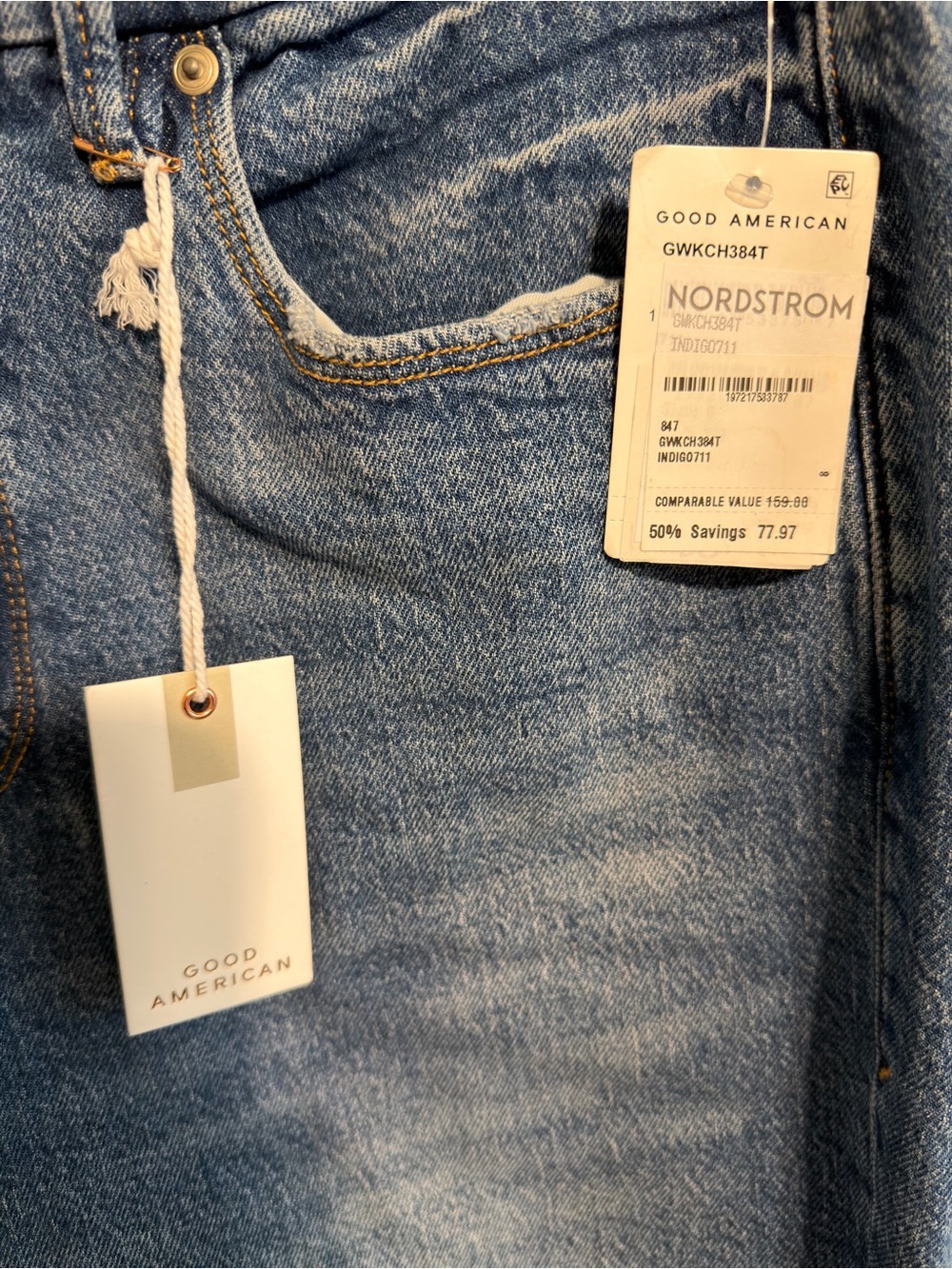 Good American The Weekender Cuffed Jeans NWT Size 8/29 - Picture 4 of 8